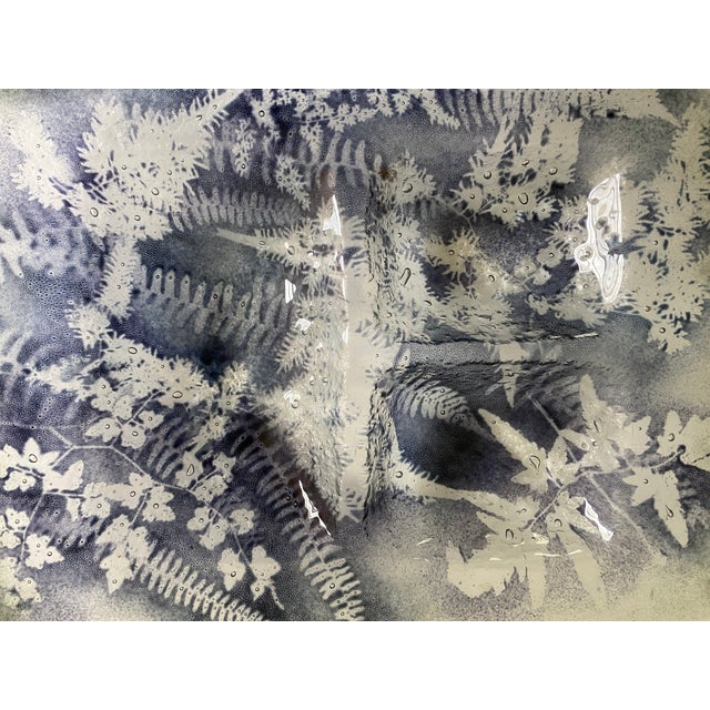 Glass Large Edwin Walter Kiln Glass 3-Part Fern Serving Dish For Sale - Image 7 of 8