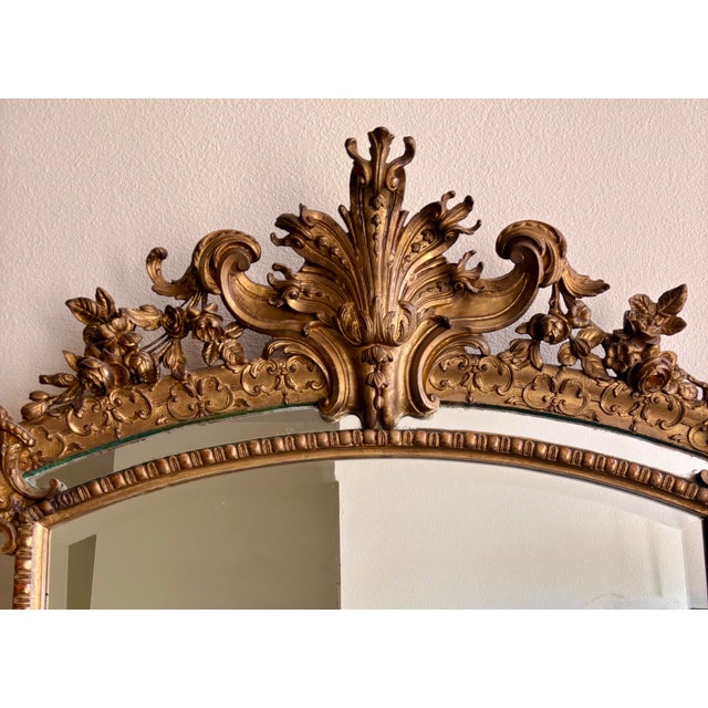 French Large Scale 19th Century French Regence Style Mirror For Sale - Image 3 of 9