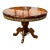 Luxury French Round Dining Table – Rich Wood Finish With Ornate Gilded Ornament For Sale