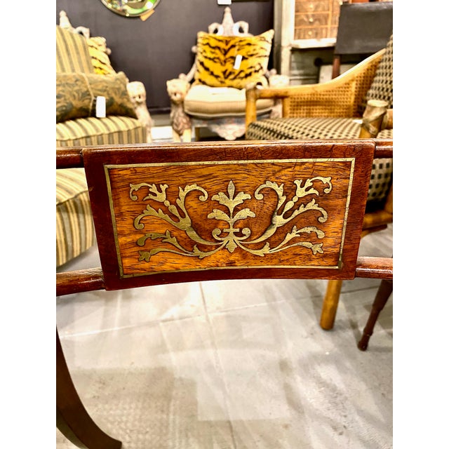 Traditional Set of 6 Hand-Carved English Regency Mahogany Dining or Side Chairs, 1800-1810 14 For Sale - Image 3 of 9