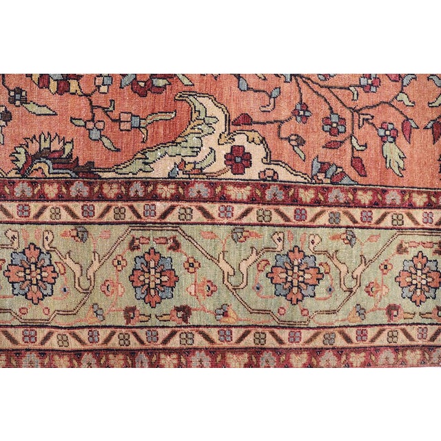 Ivory 9'x12' Hand-Knotted Persian Ferahan Rug – Terracotta & Ivory For Sale - Image 8 of 11