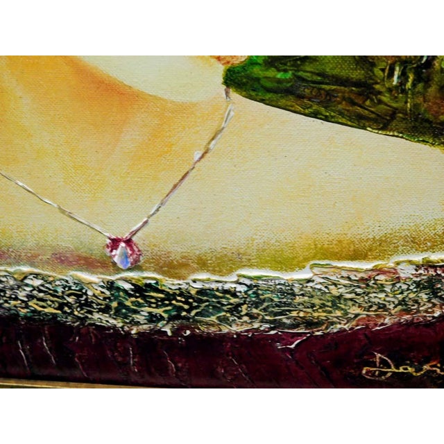 Eggplant Alexandru Darida Original Painting "Melan Choly" Hand Signed Framed For Sale - Image 8 of 11