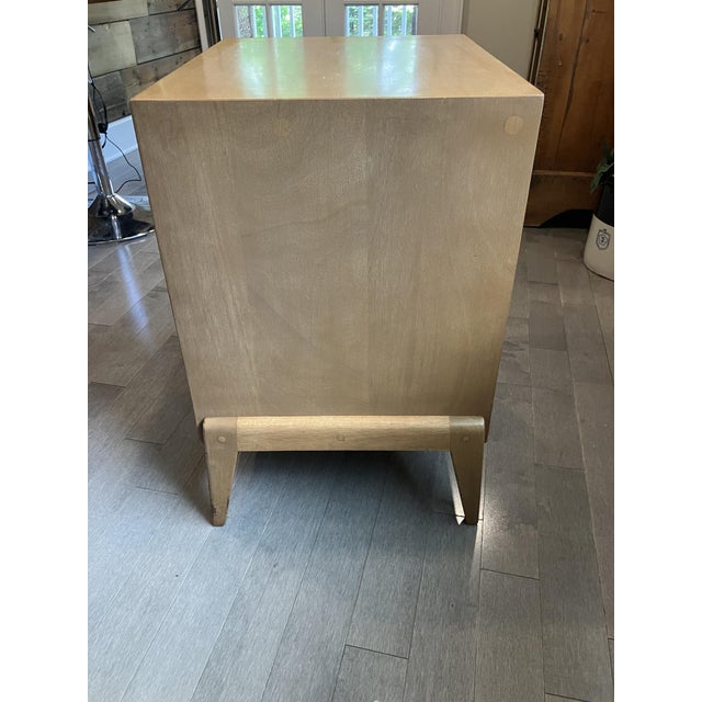 Bring home a piece of true American craftsmanship with this vintage Heywood‑Wakefield mahogany side table cabinet, marked...