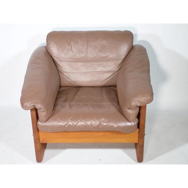 Teak and Leather Armchair by Mikael Laursen, 1970s For Sale - Image 4 of 10