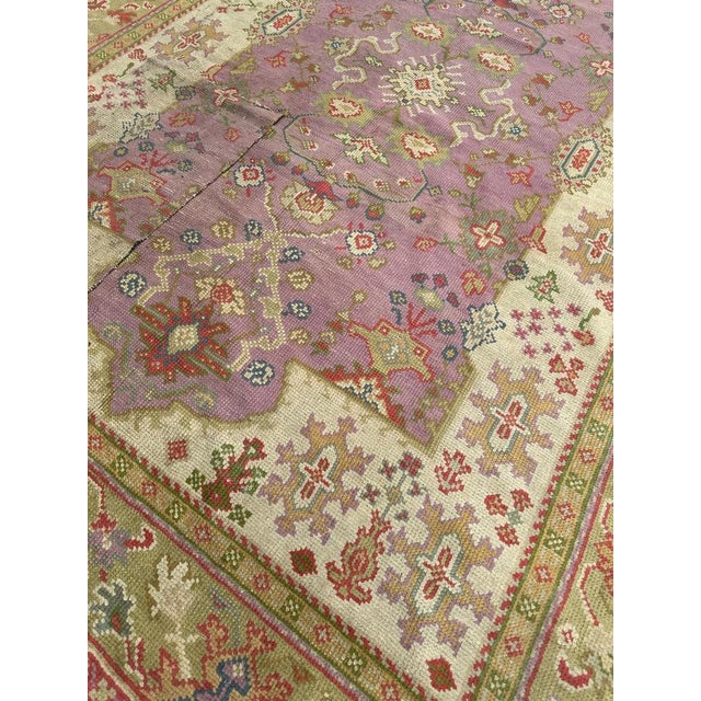 Turkish Ghyordes Oushak Rug, 1890s For Sale - Image 16 of 18