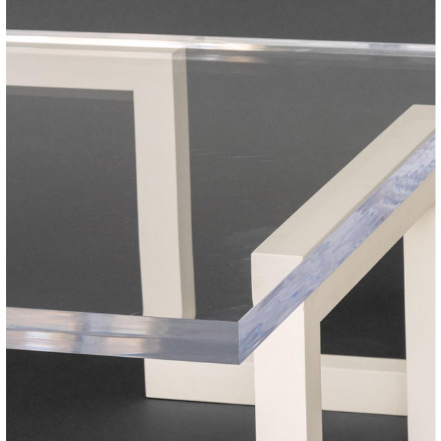 Modern Modern Custom-Made Lacquered Wood Coffee Table For Sale - Image 3 of 9