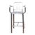 1990s Emeco Brushed Aluminum Counter Stool With Arms For Sale