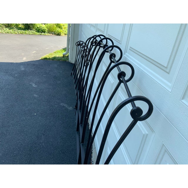 1970s 1970s Forged Iron Queen Size Headboard & Footboard For Sale - Image 5 of 13