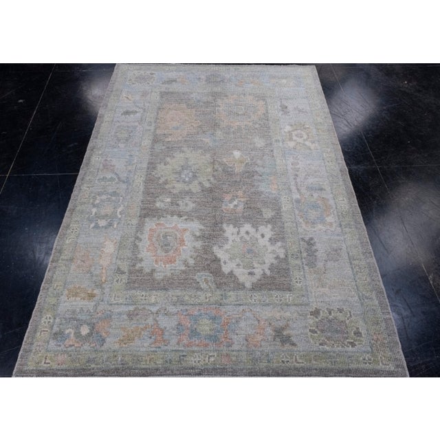 Turkish Oushak Rug 4'4" x 6'3" #16084 Explore a curated collection of hallway runners, wool rugs, and handmade...