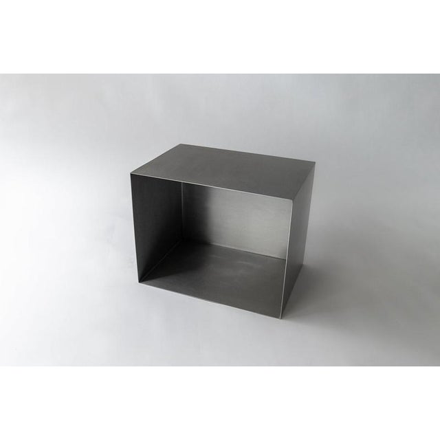 Contemporary Sonar Cube Multifunction Furniture in Brushed Stainless Steel by Form & Eisen For Sale - Image 3 of 18