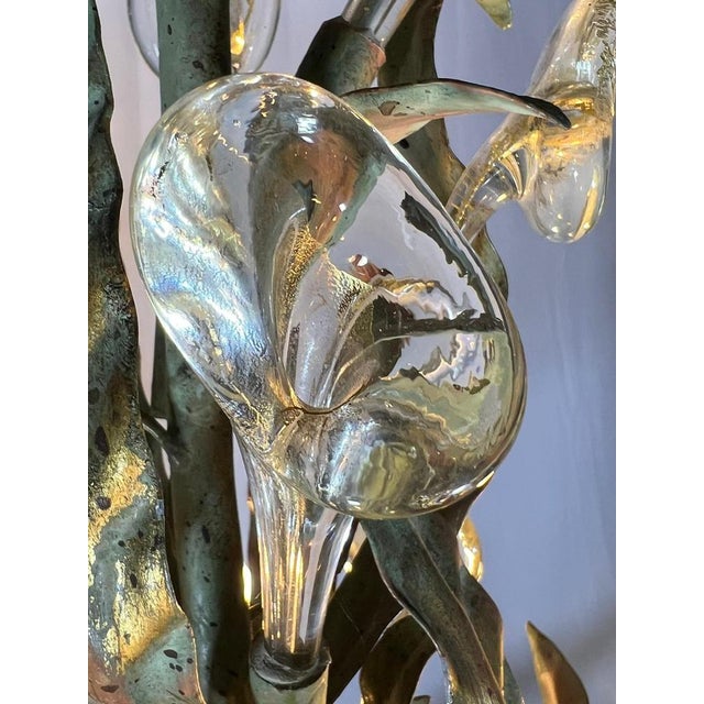 Murano Glass Flowers Chandelier, 1990 For Sale - Image 10 of 15