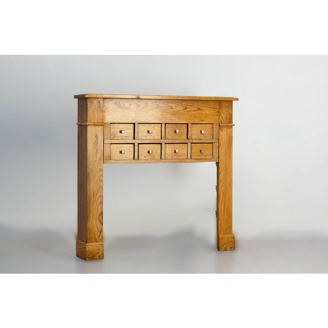 Pine Mantelpiece with Eight Drawers, France, 1920 For Sale - Image 14 of 14