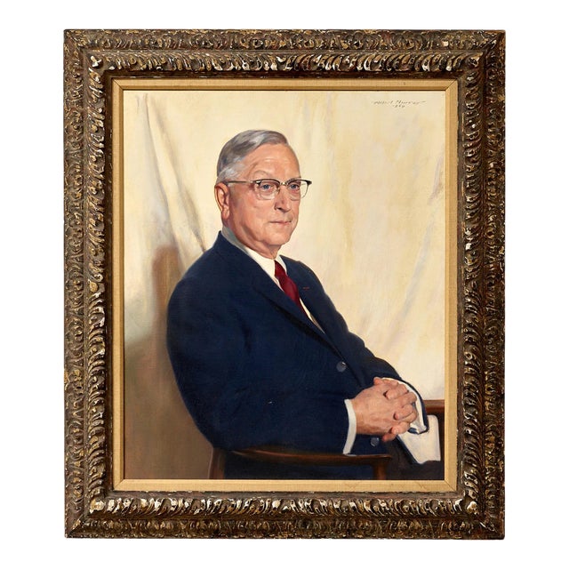 Oil on Canvas Portrait Painting of Clark Thomson Painted by Albert Murray For Sale