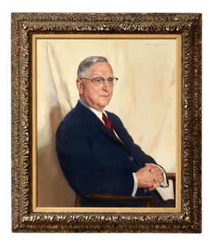 Oil on Canvas Portrait Painting of Clark Thomson Painted by Albert Murray