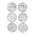 1950s Italian Porcelain Bucciarelli Milano Coasters- Set of 6 For Sale - Image 5 of 5