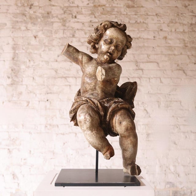 Add timeless Baroque charm to your space with this 18th century French cherub statue, a beautifully sculpted piece that...