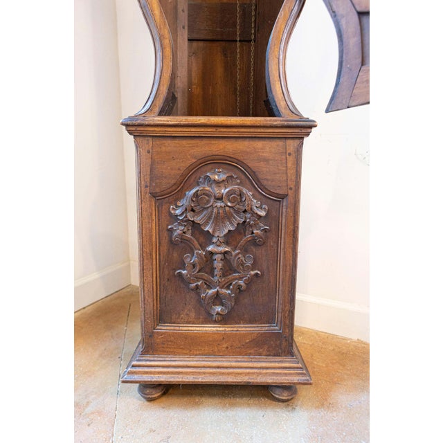 Brown French Louis XV Period Walnut Longcase Clock from the Rhône Valley, circa 1760 For Sale - Image 8 of 16