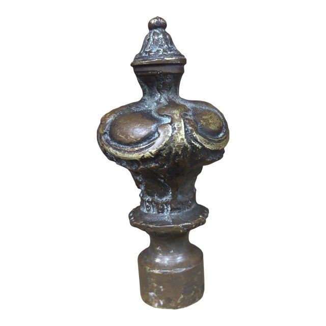 Vintage Solid Brass Finial For Sale