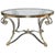 Vintage LaBarge Steel & Brass Hollywood Regency Maison Jansen Style Demi-Lune Table and Coffee Table Set of 2 For Sale In Sacramento - Image 6 of 12