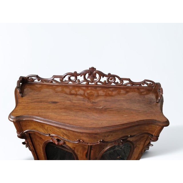Napoleon III Display Case in Mahogany For Sale - Image 5 of 12