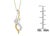 Early 21st Century Espira 10K Two-tone Gold 1/5 cttw Diamond Intertwined Swirl Pendant Necklace (J-K, I1-I2) For Sale - Image 5 of 5
