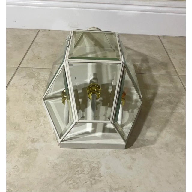 Single Powder Coated Brass Wall Lantern For Sale - Image 10 of 12