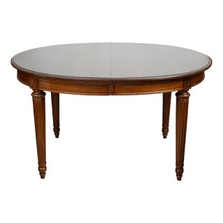 Antique Napoleon III Extendable Table in Solid Walnut, 19th Century For Sale