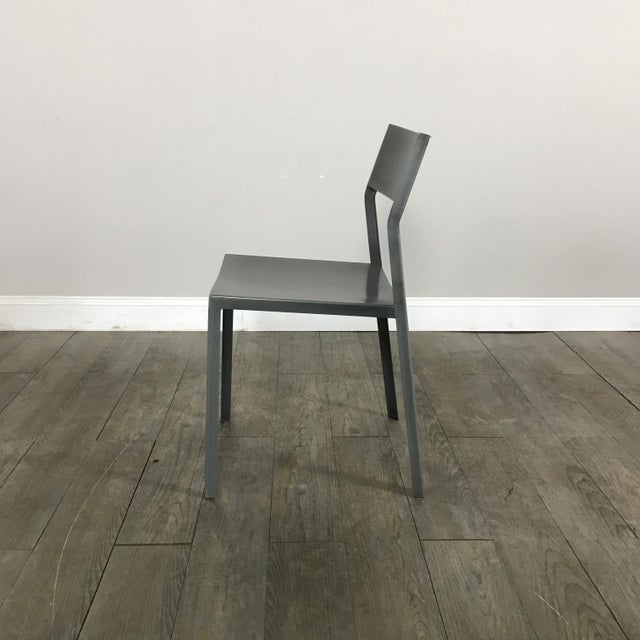 CB2 Brushed Steel Dining Chairs Set of 6 Chairish