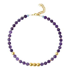 Amethyst Irises Necklace