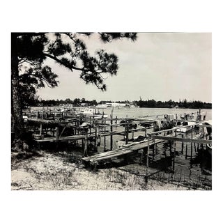 1964 Florida Fishing Docks Photograph For Sale