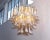 Italian Petal Suspension Lamp with Glass Gray and White Glass, 1990s For Sale - Image 6 of 12