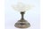 Metal Candy Box with Silver Base and Pearly Friezes on a Frosted Glass Dome Support in the -Shaped of a Leaf For Sale - Image 7 of 8