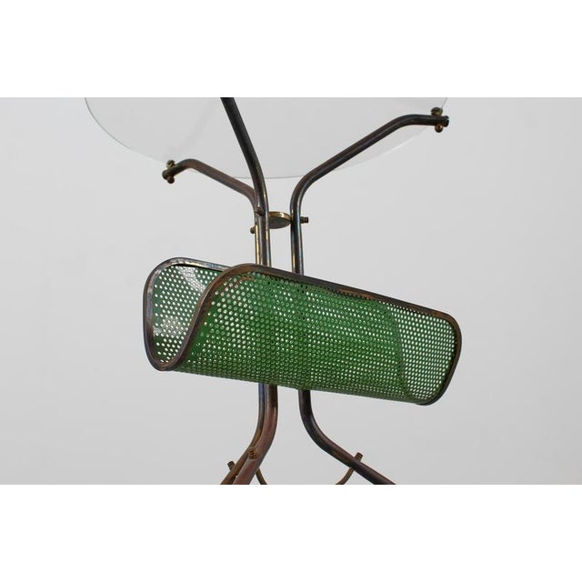 Mid-Century Round Glass and Brass Serving Table with Curved Legs, Italy, 1950s For Sale - Image 15 of 17