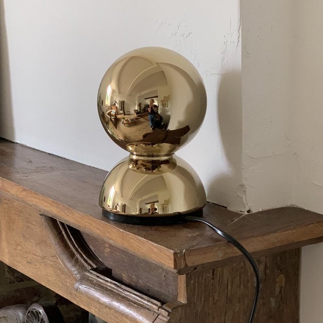 Gold Eclisse Table Lamp by Vico Magistretti for Artemide, 2010s For Sale - Image 8 of 14