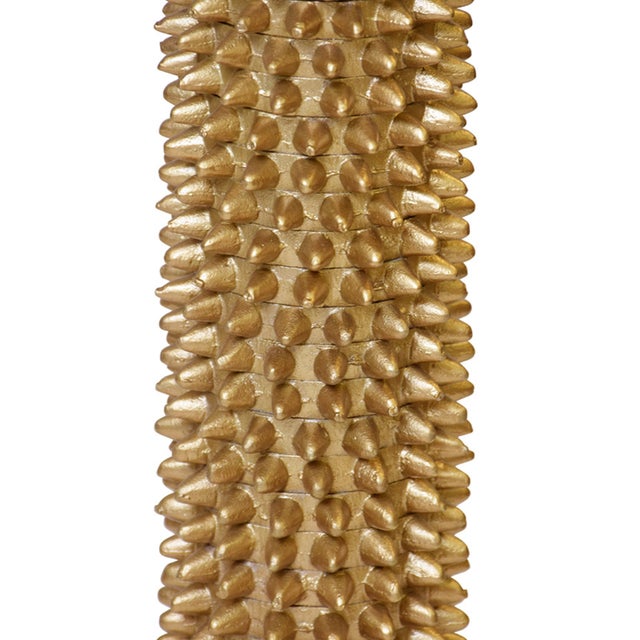 Worlds Away Matthew Izzo Home Talia Brass & Marble Round Pedestal Accent Table With Inset Mirror Top For Sale - Image 4 of 5