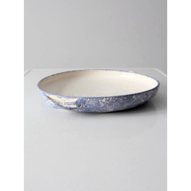 Late 20th Century Vintage Studio Pottery Shallow Bowl For Sale - Image 5 of 9