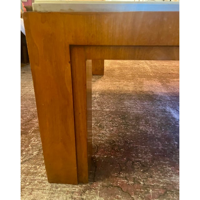 Vintage Ralph Lauren Leather Coffee Table – Modern Cherry & Cream For Sale - Image 13 of 17