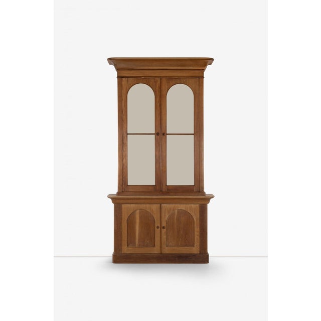 John Dickinson attributed Monumental Cabinet for the Historic Firehouse, San Francisco: Cabinet is made of Oak and glass...