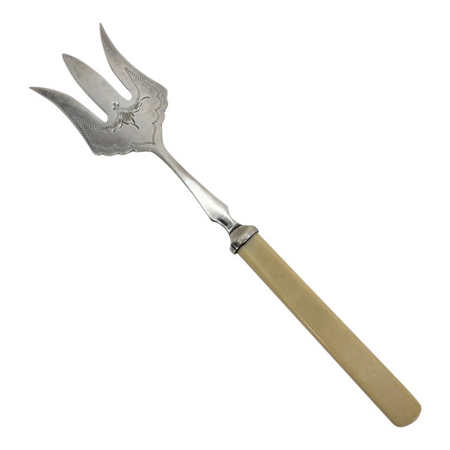 1920's Vintage Silverplated Bread Fork For Sale