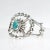 Vintage Native American Navajo Silver & Turquoise Cuff Bracelet For Sale - Image 4 of 11