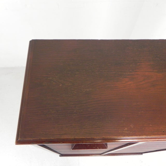 Oak Roller Shutter Cabinet, 1920s For Sale - Image 12 of 18