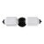 Vintage Style Double Glass Wall Sconce With Black Metal Detailing For Sale