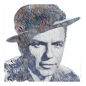 "Frank Sinatra Singing in the Rain" Original Artwork by Virginie Schroeder