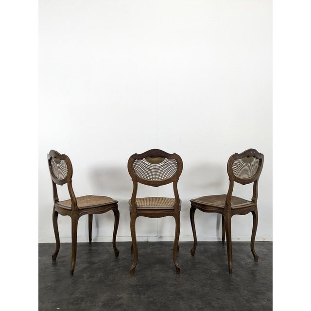 Louis XV Style Cane Chairs, Set of 3 For Sale - Image 4 of 8
