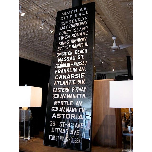 Contemporary Nyc Subway Destination Sign Art Panel, Mix Media Resin on Board For Sale - Image 3 of 5