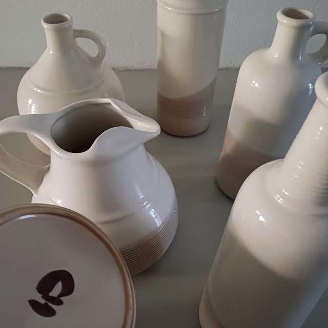 Postmodern Bottles / Vases by Franco Bucci for Laboratorio Pesaro, 1970s, Set of 6 For Sale - Image 3 of 7