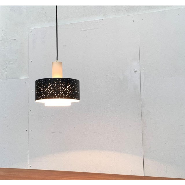 1960s Mid-Century German Perforated Metal Pendant by Ernest Igl for Hillebrand Leuchten, 1960s For Sale - Image 5 of 18