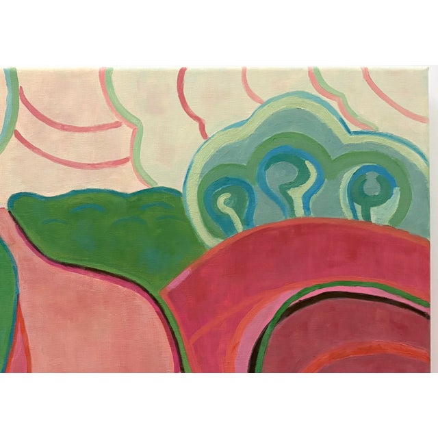 Abstract “Garden Meander” Oil on Linen by Nancy M. Vignola - For Sale - Image 3 of 7