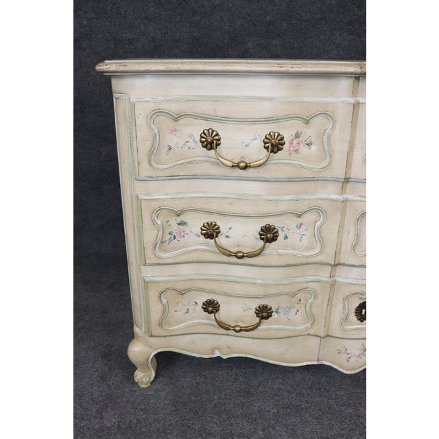 Country French Venetian Style Paint Decorated 3 Drawer Distressed Commode For Sale In Philadelphia - Image 6 of 16