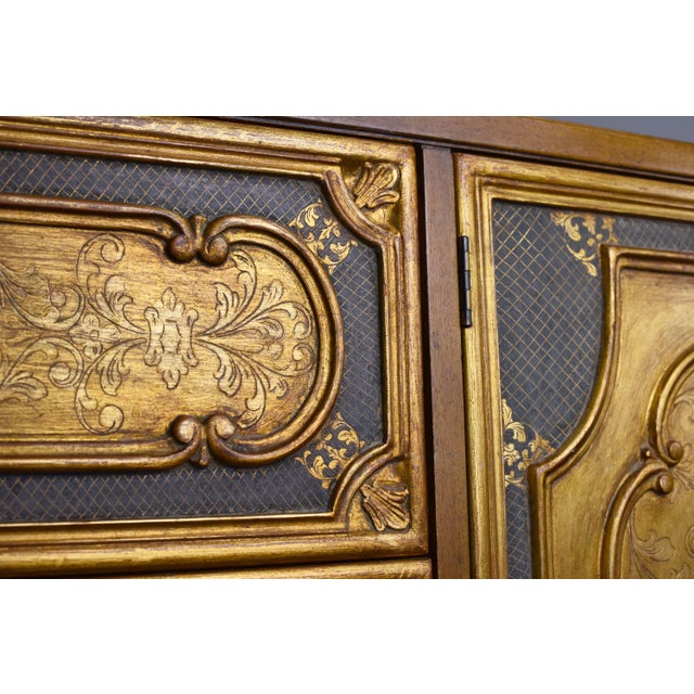 Mid Century Italian Neoclassical Revival Gold Leaf Sideboard by Mastercraft For Sale - Image 11 of 13